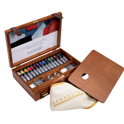Sennelier Artist Oil Deluxe Wooden Box Set 15 x 21ml
